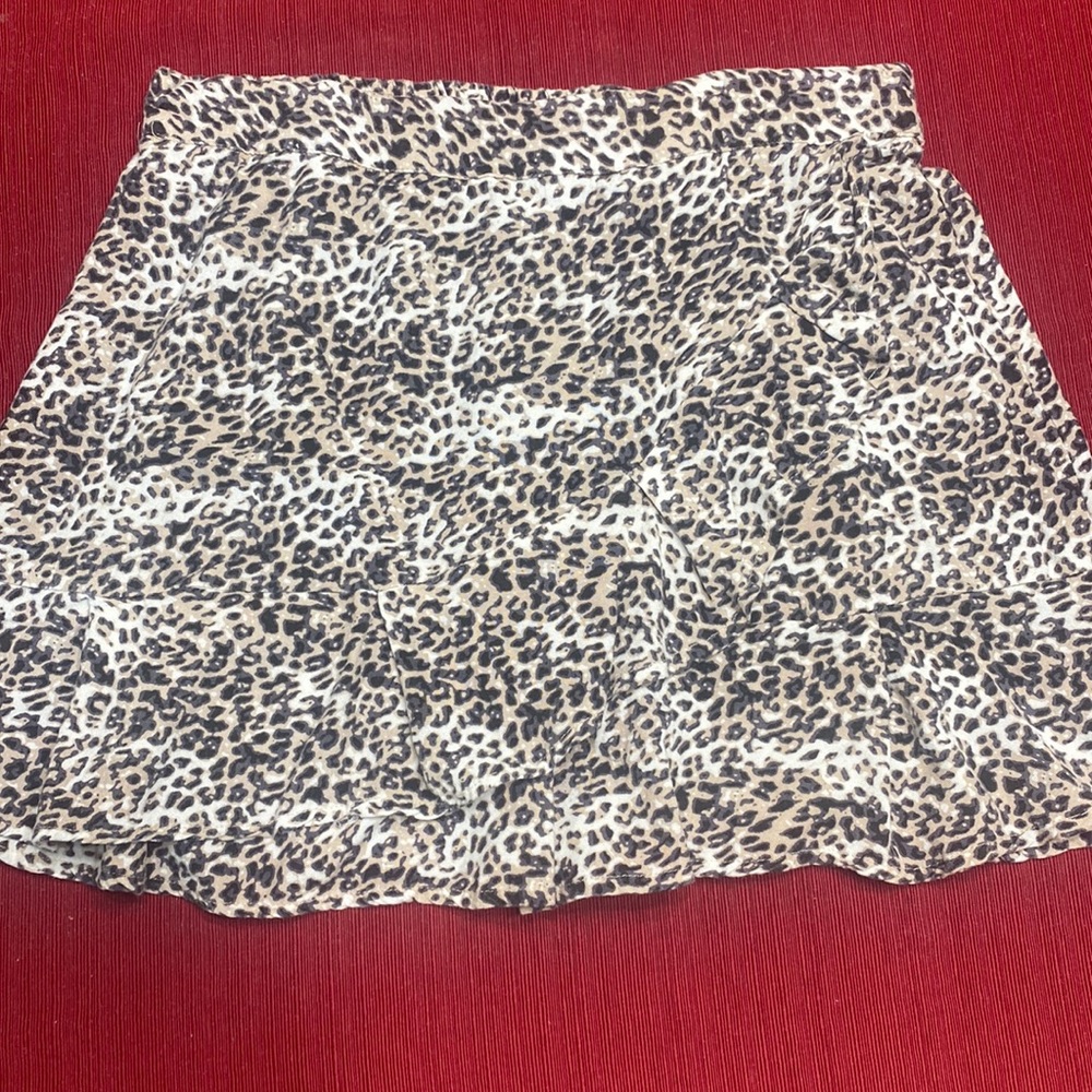 Sim & Sam leopard ruffle skirt